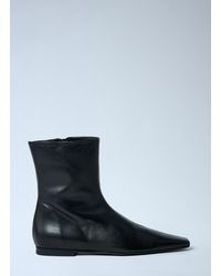 TOTEME - Zipped Leather Chelsea Boots - Lyst