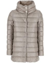 Herno - Down Jacket Amelia A Line With High Collar And Long Sleeves - Lyst