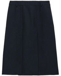Prada - Slited Midi Skirt - Lyst