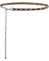 Etro - Leather Belt With Jewel Studs - Lyst
