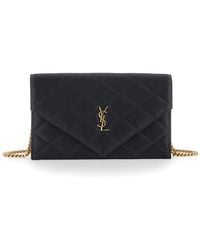 Saint Laurent - Crossbody Bag With Chain Strap And Cassandre Plaqu - Lyst