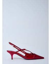 Miu Miu - Logo Patent Slingback Pump - Lyst
