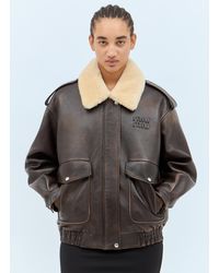 Miu Miu - Padded Leather Jacket - Lyst