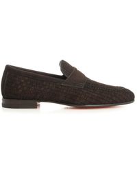 Santoni - Gwendal Suede Mocassins - Lyst