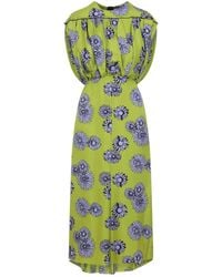 Lanvin - Printed Draped Top Dress - Lyst