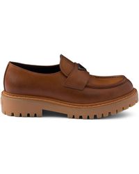 Prada - Leather Loafers - Lyst