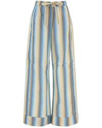 Ganni - Embroidered Cotton Pajama Pants For - Lyst