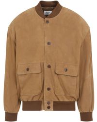 Saint Laurent - Solid Bomber Jacket - Lyst