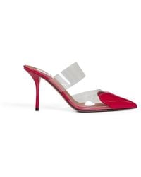 Alaïa - Alaã¯A Raspberry Pvc And Patent Leather Le Cå“Ur Mules - Lyst