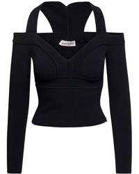 McQueen - Long Sleeve Halter Neck Top - Lyst