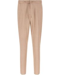 Etro - Flamed Linen Joggers Pants - Lyst
