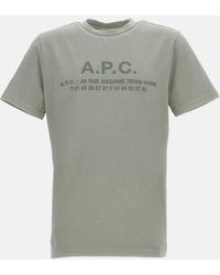 A.P.C. - Short-Sleeve T-Shirt With Print - Lyst