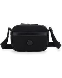 Moncler - Crossbody Bag With Logo Patch On The Front And Adjustable Shoulder Strap - Lyst