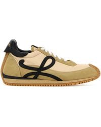 Loewe - Two-Tone Fabric And Suede Flow Runner 2.0 Sneakers - Lyst