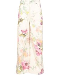 Loewe - Digital Floral Print Jeans - Lyst
