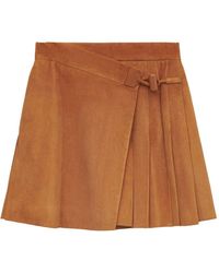 Loewe - Suede Mini Skirt - Lyst