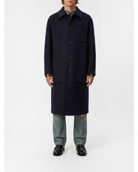 Loewe - Single Breasted Wool And Cashmere Coat - Lyst