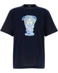 Versace - T-Shirt Compact Cotton Jersey Fabric + Medusa Gall - Lyst