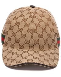 Gucci - 'Original Gg Canvas' Baseball Hat With 'Web' - Lyst