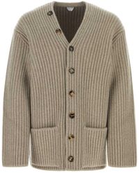 Bottega Veneta - V-Neck Ribbed Wool And Cashmere-Blend Cardigan - Lyst