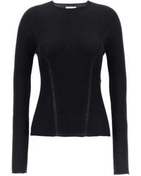 Lanvin - Ribbed Crewneck Sweater - Lyst