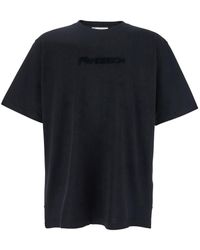 JW Anderson - Jw Anderson Crewneck T-Shirt With Logo Embroidery On The Front - Lyst