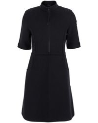 Moncler - Dress With Logo Patch Applied On The Sleeve - Lyst