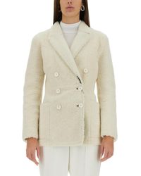 McQueen - Wool Felt Double-Breasted Coat - Lyst