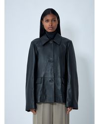 TOTEME - Grained Leather Jacket - Lyst
