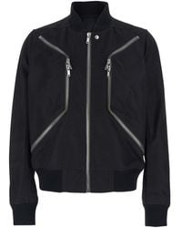 Rick Owens - 'Heizer Flight' Bomber Jacket With Two Front Zip Pockets - Lyst