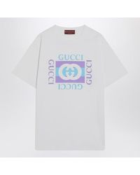 Gucci - T-Shirt With Logo Print - Lyst
