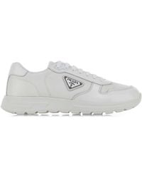 Prada - White Nylon And Leather Prax 2.0 Sneakers - Lyst