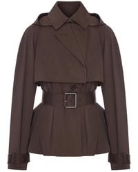 Loewe - Cotton And Silk Gabardine Jacket With A Balloon Silhouette - Lyst