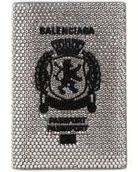 Balenciaga - Embellished Leather Passport Holder - Lyst