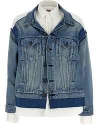 Junya Watanabe - Double-Layer Denim Front Shirt Jacket - Lyst