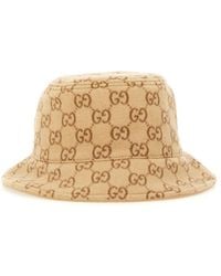 Gucci - Gg Canvas Bucket Hat With Double G - Lyst