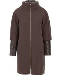 Herno - Detachable-Panels Virgin-Wool Coat - Lyst