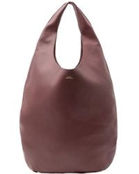A.P.C. - Bordeaux Leather Shoulder Bag - Lyst