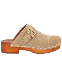 Chloé - Leather Jeannette Clogs 50 - Lyst
