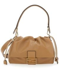 Fendi - 'Mamma Baguette Medium' Shoulder Bag With Ff Closure On The Front - Lyst