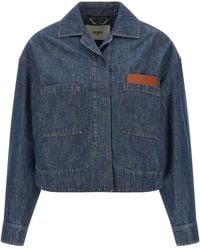 Fendi - Chambray Denim Jacket - Lyst