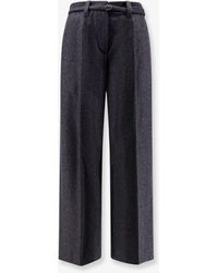 Brunello Cucinelli - Virgin Wool Trousers With Belt - Lyst
