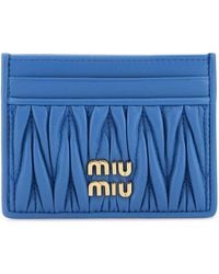 Miu Miu - Cerulean Leather Card Holder - Lyst