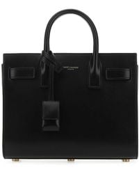Saint Laurent - Nano Sac De Jour Branded Leather Tote Bag - Lyst