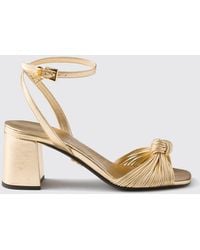Prada - Heeled Sandal Platinum - Lyst