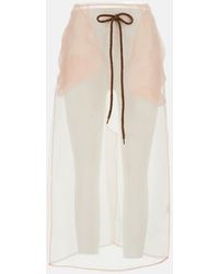 Simone Rocha - Sheer Column Midi Skirt - Lyst