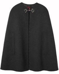 Gucci - Wool And Silk Cape With Clamp - Lyst