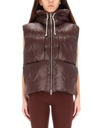 Jil Sander - Glossy Quilted Sleeveless Padded Vest - Lyst