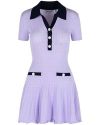 Self-Portrait - Self Portrait Lilac Viscose Blend Dress - Lyst