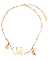 Chloé - Choker With Logo - Lyst